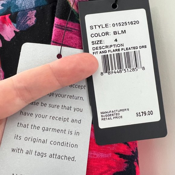 Adrianna Papell - Fit and Flare Pleated Dress - Picture 7 of 11